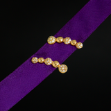 Brinco Ear Cuff Esferas Com Zircônias Banhado