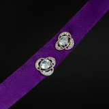 Brinco Rosa Luxo com Zircônia Central Cravejada Banhado