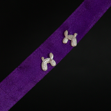 Brinco Abstrato com Micro Zircônias Banhado
