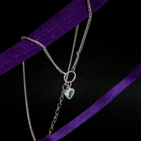 Colar Delicado Com Cristal Coração E Argola Central Banhado
