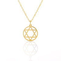 Colar com Pingente Estrela de Davi Banhado