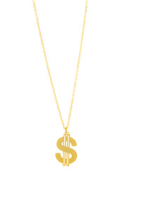Colar Pingente Cifrão Banhado a Ouro 18K