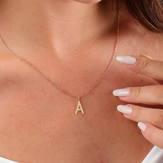 Colar Inicial Letra - Banhado a Ouro 18k
