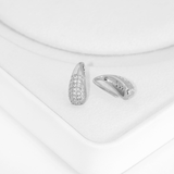 Brinco Gota Moderna Cravejada Banhado
