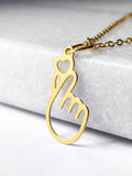 Colar Coração Coreano | Banhado a Ouro 18 K