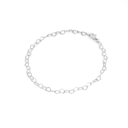 Pulseira Elos Coração Vazado