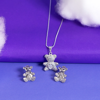 Conjunto Ted Banhado Prata Sortidos