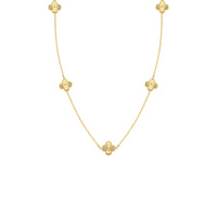 Colar Gargantilha Vintage Alhambra 80 cm Banhado em Ouro 18K
