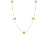 Colar Gargantilha Vintage Alhambra 80 cm Banhado em Ouro 18K