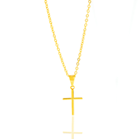 Mix Colar e Pulseira Cruz Banhado
