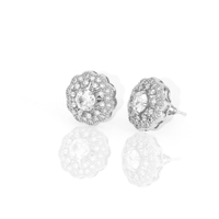 Brinco Flor Imperial Banhado Cravejada