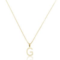 Colar Inicial Letra - Banhado a Ouro 18k