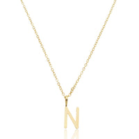 Colar Inicial Letra - Banhado a Ouro 18k
