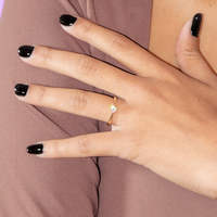 Anel Solitário Redondo Banhado A Ouro