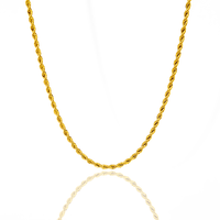 Mix de Colar e Pulseira Corrente Cordão Trançado Banhado