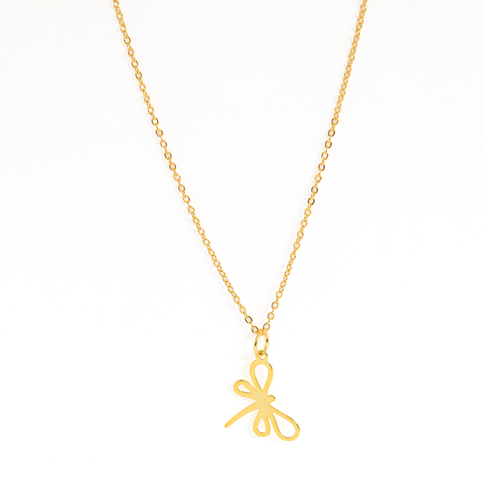 Colar Libélula Vazado | Banhado a Ouro 18k