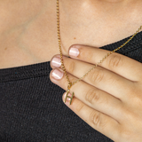 Colar Mini Letra Personalizado Banhado à Ouro 18k