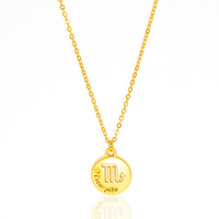 Colar de Signos Medalhas Banhado a Ouro 18K