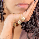 Colar de Signos Medalhas Banhado a Ouro 18K