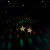 Brinco Estrela Brilhante Cravejada Banhado