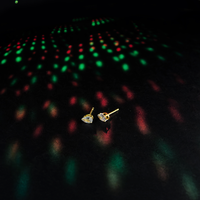 Brinco Ponto de Luz Formato de Pingo Banhado