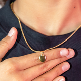 Colar com Pingente de Coração Banhado a Ouro 18k
