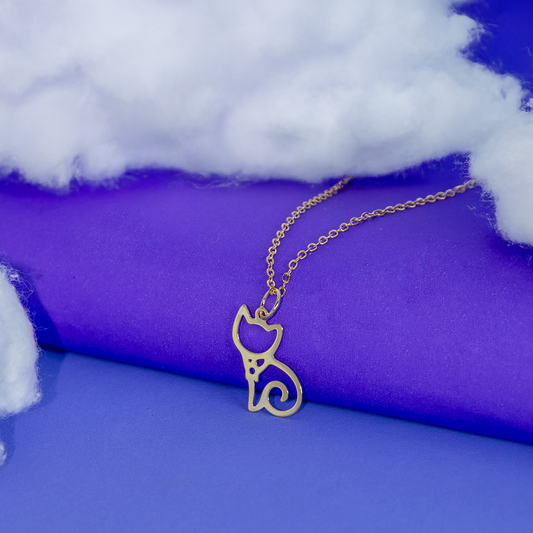 Colar Gatinho Vazado Folheado em Ouro 18K