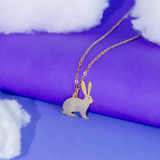 Colar Pingente Coelho Folheado a Ouro 18k