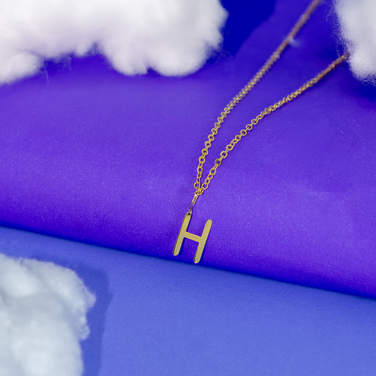 Colar Mini Letra Personalizado Banhado à Ouro 18k