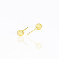 Brinco Pino Com Bolinha Dourado